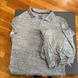Muk Luks Gray Lounge Set. Top is Medium and pants are a large
